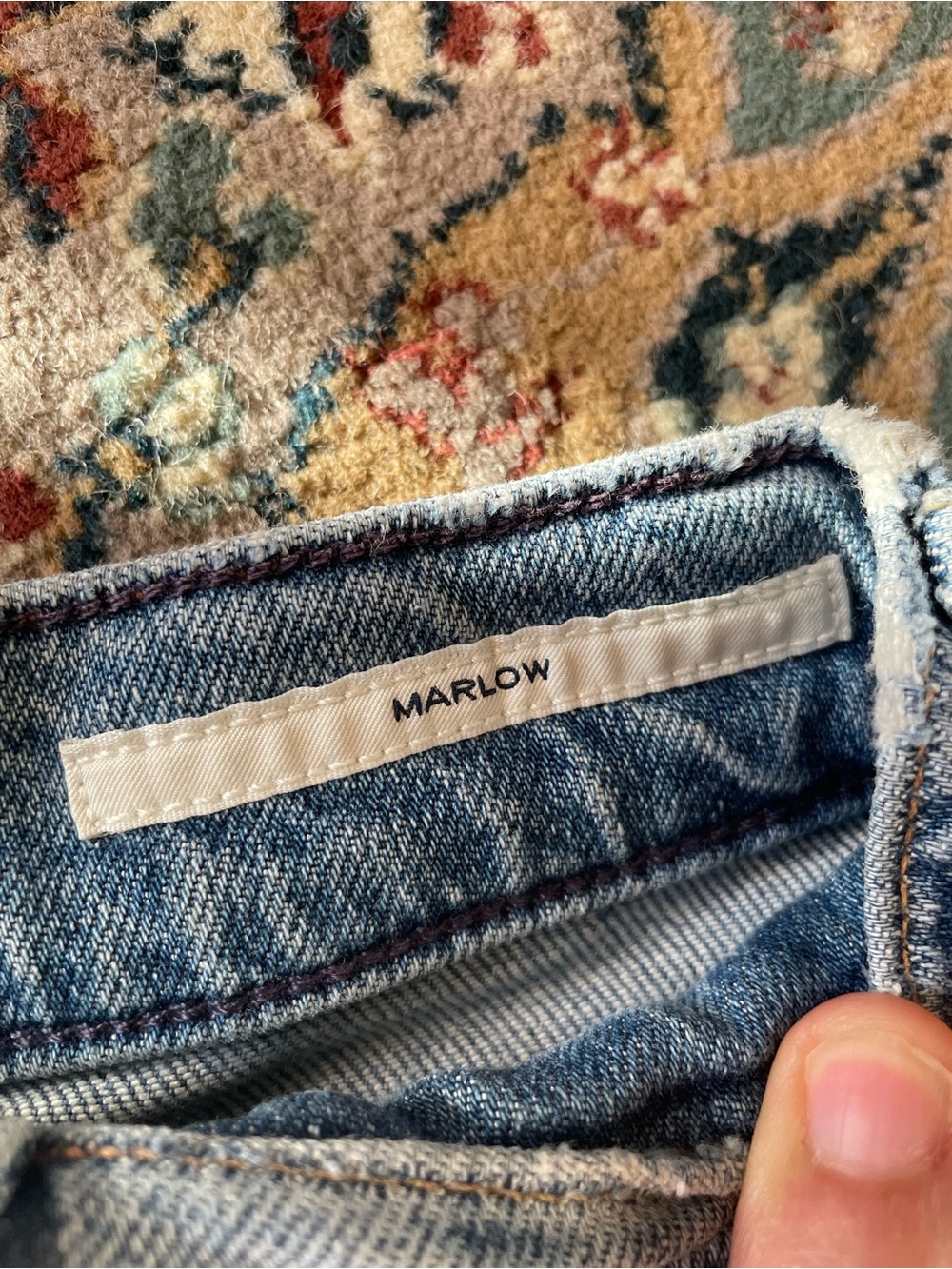 Citizens of Humanity Marlow Blue Distressed Button-Fly Cut-Off Denim Shorts 24 - Picture 7 of 10
